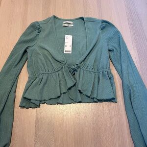 Urban outfitters turquoise dress tie top